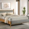 Mason 46-inch Queen Panel Platform Bed Grey and Light Brown