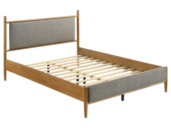 Mason 46-inch Queen Panel Platform Bed Grey and Light Brown