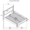 Mason 46-inch Queen Panel Platform Bed Grey and Light Brown
