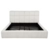 Nollet 48-inch Upholstered Eastern King Platform Bed Cream