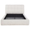 Nollet 48-inch Upholstered Queen Panel Platform Bed Cream