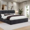 Nollet 48-inch Upholstered Eastern King Platform Bed Grey