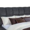 Nollet 48-inch Upholstered Eastern King Platform Bed Grey