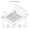 Nollet 48-inch Upholstered Eastern King Platform Bed Grey
