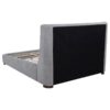 Rennes Upholstered Eastern King Wingback Platform Bed Grey