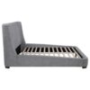 Rennes Upholstered Eastern King Wingback Platform Bed Grey