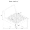 Rennes Upholstered Eastern King Wingback Platform Bed Grey