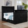 Centergrove Upholstered Queen Wingback TV Bed Black