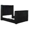 Centergrove Upholstered Queen Wingback TV Bed Black
