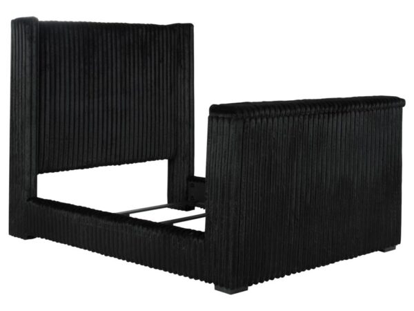 Centergrove Upholstered Queen Wingback TV Bed Black