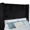 Centergrove Upholstered Queen Wingback TV Bed Black