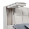 Dreux Upholstered Queen Panel Platform Bed Cream