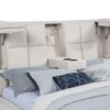Dreux Upholstered Queen Panel Platform Bed Cream