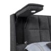 Dreux Upholstered Queen Panel Platform Bed Grey