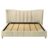 Evelyn Upholstered Eastern King Panel Platform Bed Ivory