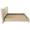 Evelyn Upholstered Eastern King Panel Platform Bed Ivory