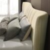 Evelyn Upholstered Queen Panel Platform Bed Ivory