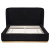 Blaire Upholstered Queen Wingback Platform Bed Black