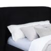 Blaire Upholstered Queen Wingback Platform Bed Black