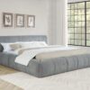 Wilshire Upholstered Eastern King Platform Bed Grey