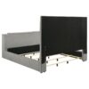 Tara 61-inch Upholstered Eastern King Panel TV Bed Grey