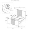 Tara 61-inch Upholstered Eastern King Panel TV Bed Grey