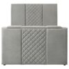 Tara 61-inch Upholstered Queen Panel TV Bed Grey