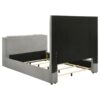 Tara 61-inch Upholstered Queen Panel TV Bed Grey