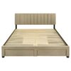 Wheatland 4-drawer Upholstered Eastern King Storage Bed Brown