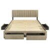 Wheatland 4-drawer Upholstered Eastern King Storage Bed Brown