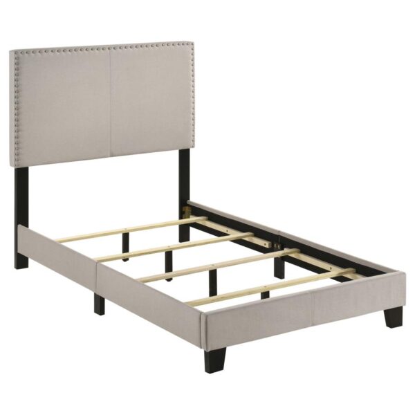 Boyd Upholstered Twin Panel Bed Ivory