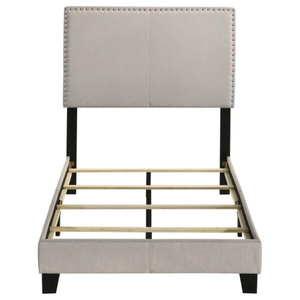 Boyd Upholstered Twin Panel Bed Ivory