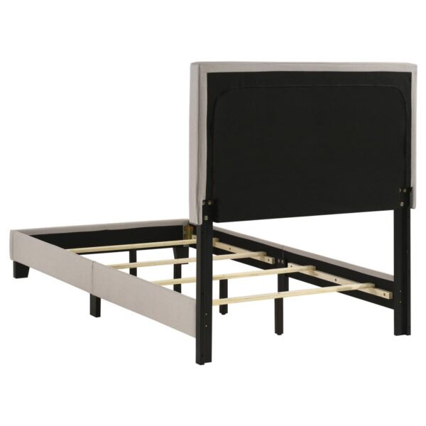 Boyd Upholstered Twin Panel Bed Ivory