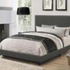 Boyd Upholstered Eastern King Panel Bed Charcoal