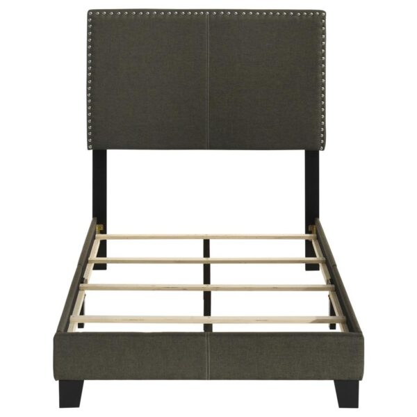 Boyd Upholstered Twin Panel Bed Charcoal