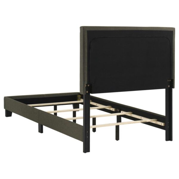 Boyd Upholstered Twin Panel Bed Charcoal