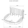Sonya Upholstered Eastern King Round Storage Bed Ivory