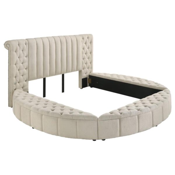 Sonya 4-piece Upholstered Queen Bedroom Set Ivory