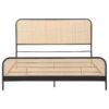 Lanewood Open Cane Webbing Metal Eastern King Bed Black