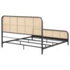 Lanewood Open Cane Webbing Metal Eastern King Bed Black