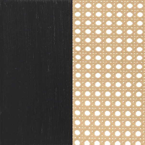 Lanewood Open Cane Webbing Metal Eastern King Bed Black