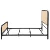 Lanewood Open Cane Webbing Metal Queen Bed Black