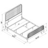 Lanewood Open Cane Webbing Metal Queen Bed White