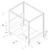 Zimmerlee 89-inch Metal Eastern King Canopy Bed Rust Brown