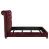 Devon 57-inch Upholstered Full Panel Bed Wine Red