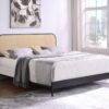 Amherst Radio Weave Rattan Metal Eastern King Bed Black