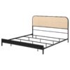 Amherst Radio Weave Rattan Metal Eastern King Bed Black