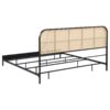 Amherst Radio Weave Rattan Metal Eastern King Bed Black