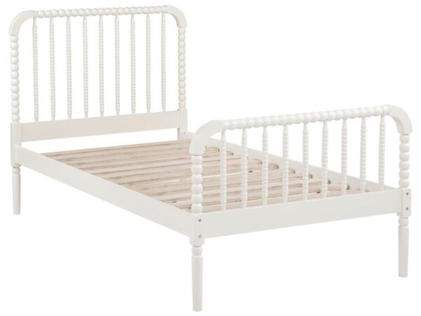 Jones Wood Twin Open Frame Bed White