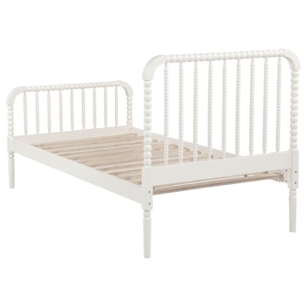 Jones Wood Twin Open Frame Bed White